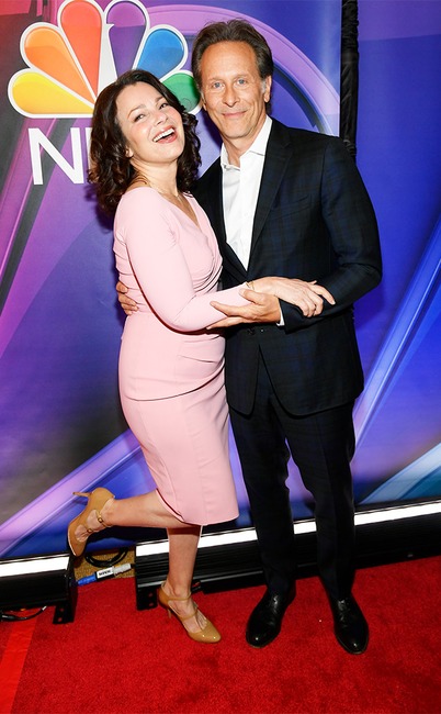 Fran Drescher, Steven Webber, 2019 NBCUniversal Upfront